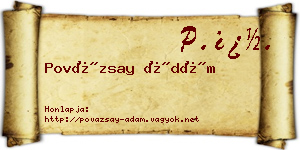 Povázsay Ádám névjegykártya
