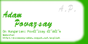 adam povazsay business card